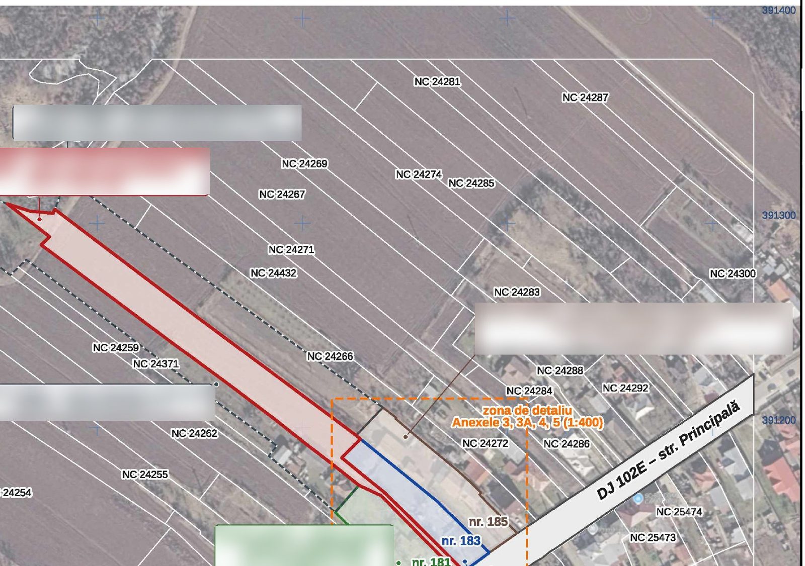 Plan de încadrare pe ortofotoplan – exemplu de planșă de expertiză